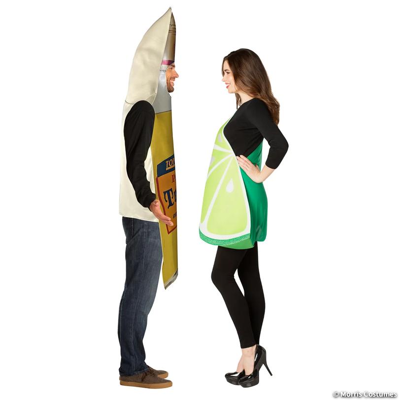 Adult Tequila Bottle & Lime Slice Couples Costume