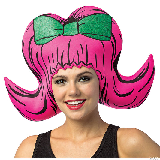 Adults Pink Foam Bouffant Headpiece
