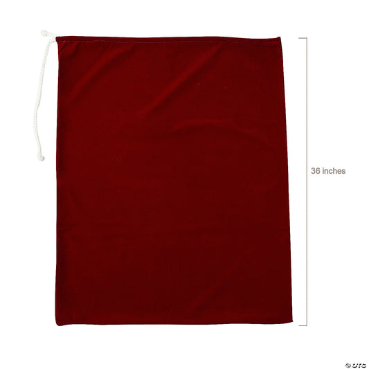 Burgundy Velvet Santa Toy Bag — view 2