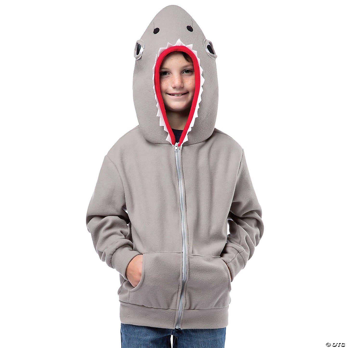 Kid's Shark Hoodie Costume, Girls 7 - 10