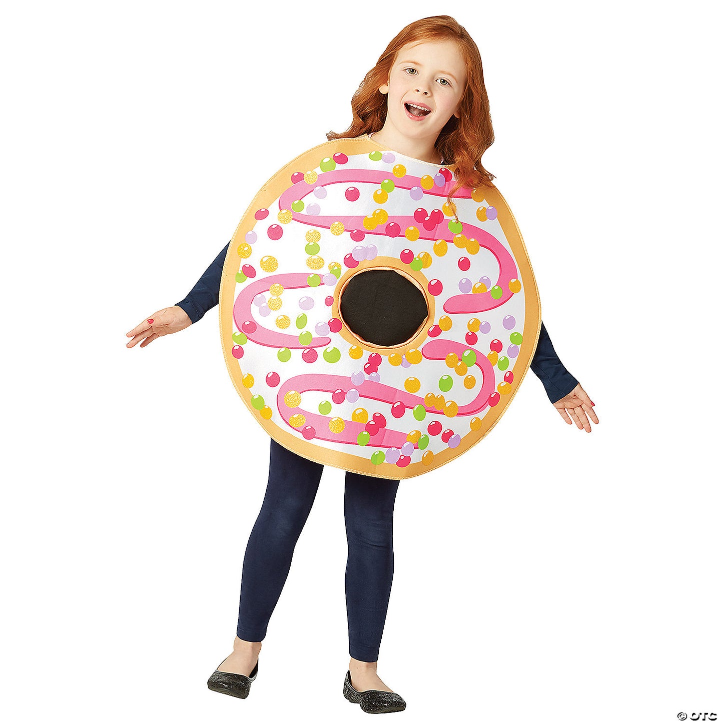 Kids White Frosted Donut Costume