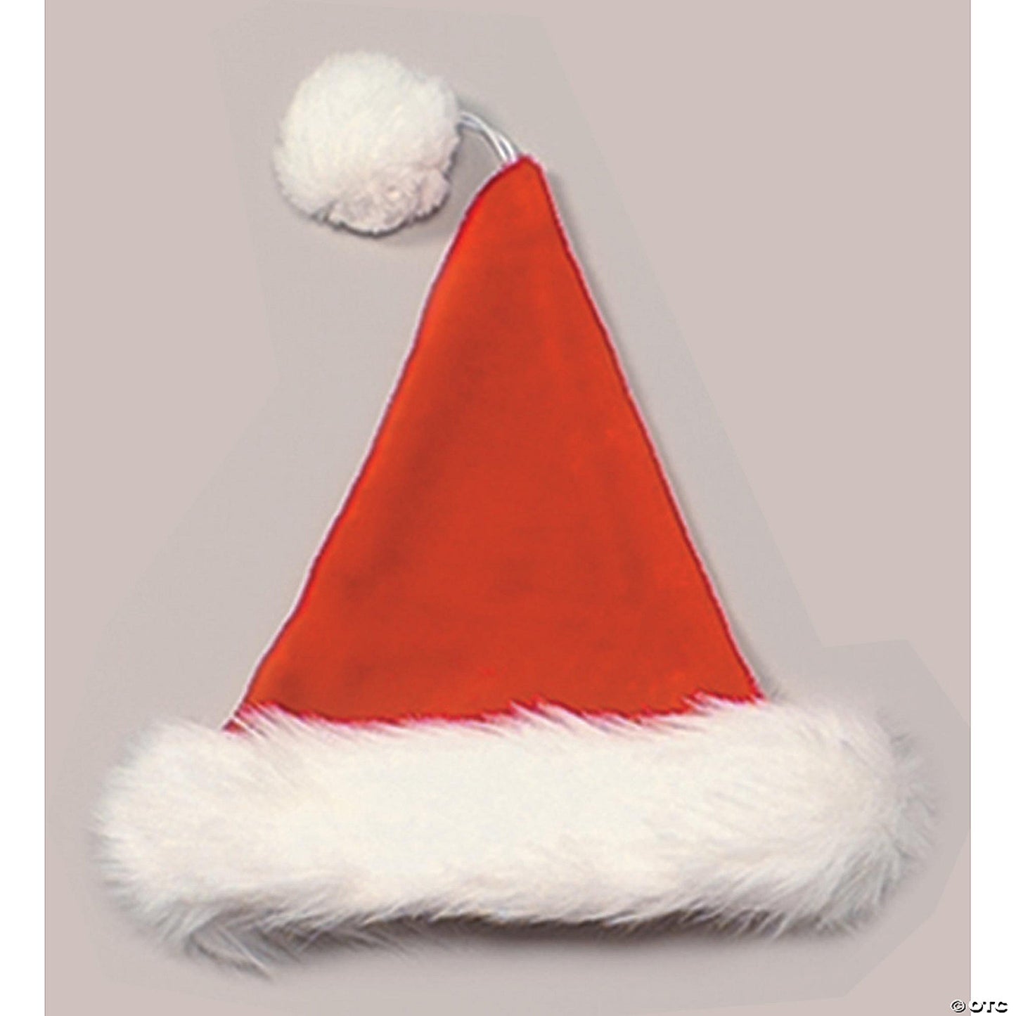 Plush Velvet Santa Hat - Red