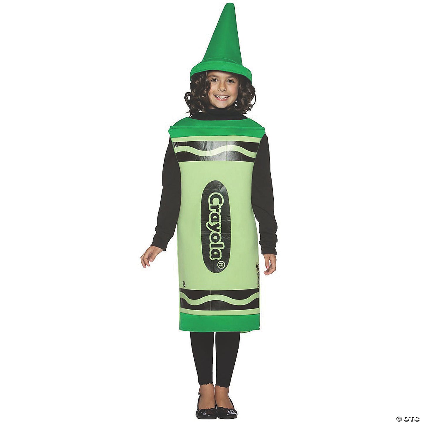 Kid's Green Crayola Crayon Costume - Medium