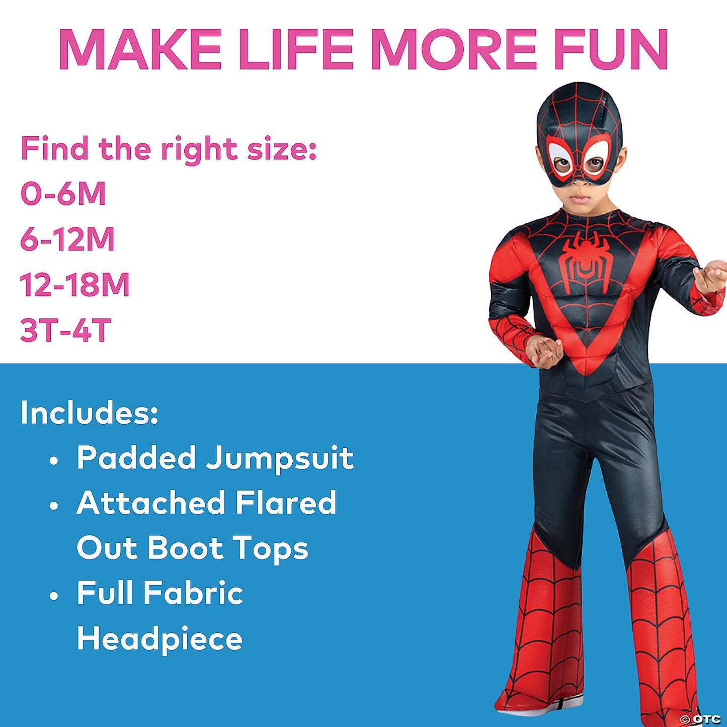 Toddler Spider-Man: Into the Spider-Verse Miles Morales Costume-3T-4T