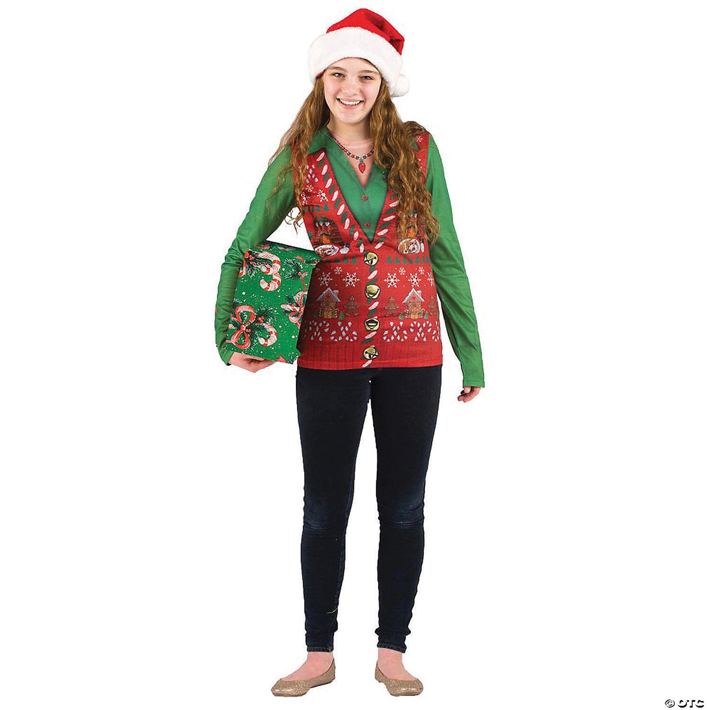 Women’s Ugly Christmas Sweater Vest T-Shirt - Extra Large