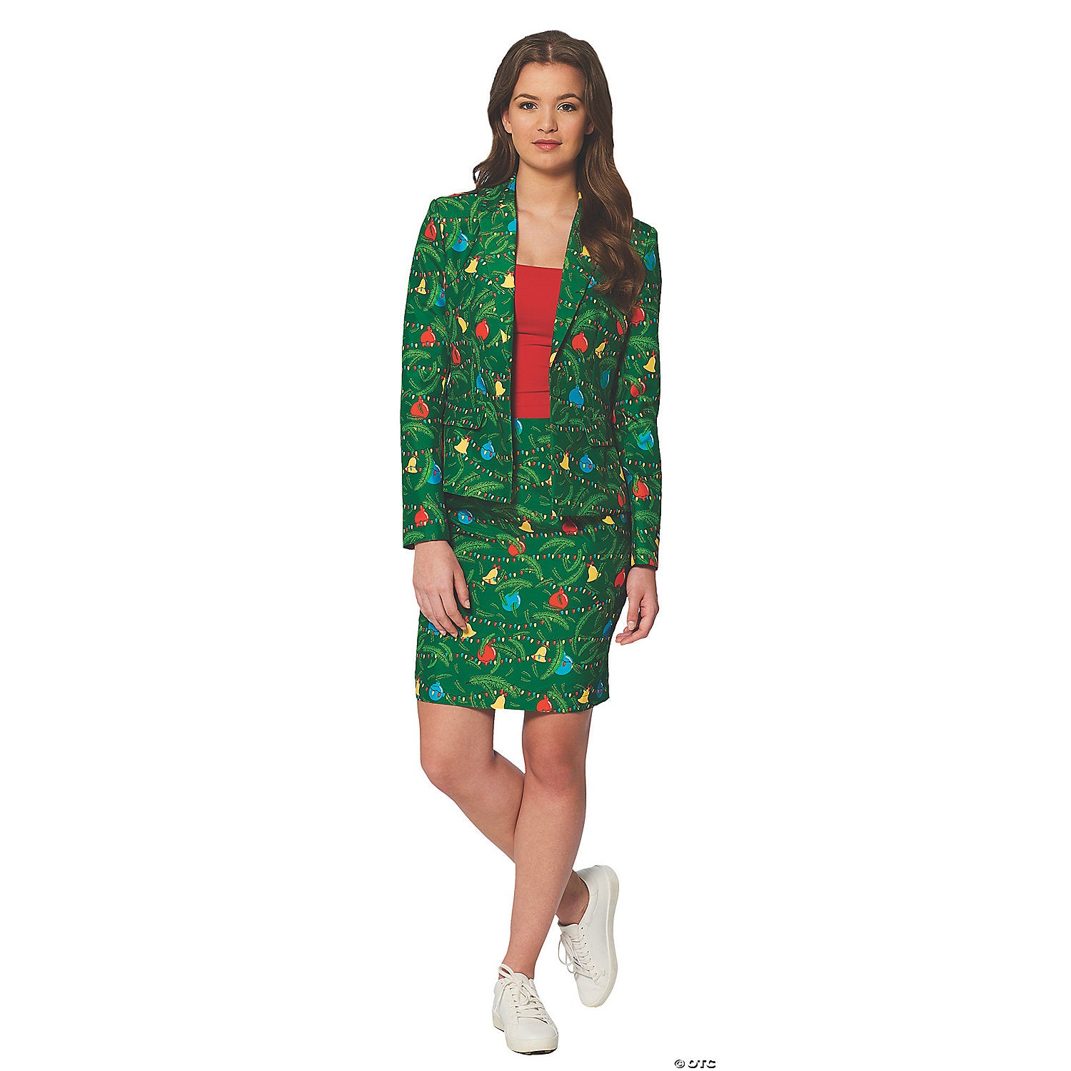 long sleeve christmas dress Women's Green Christmas Tree Suit long sleeve christmas dress Women's Green Christmas Tree Suit