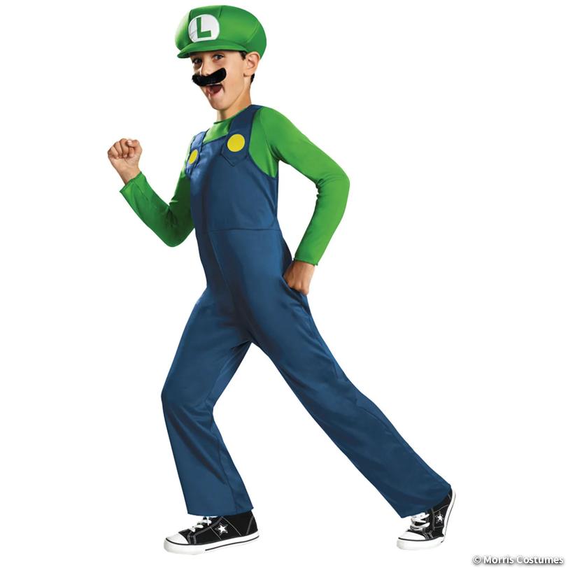 Boy's Super Mario Bros Luigi Costume - 7-8