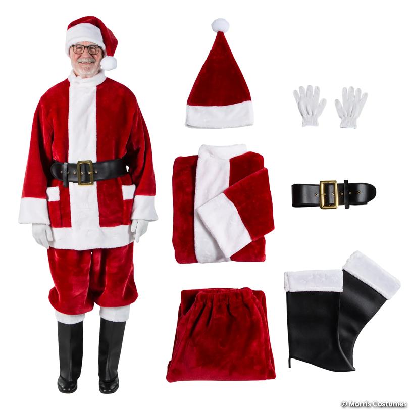 Burgundy Deluxe Santa with Outside Pockets - XL