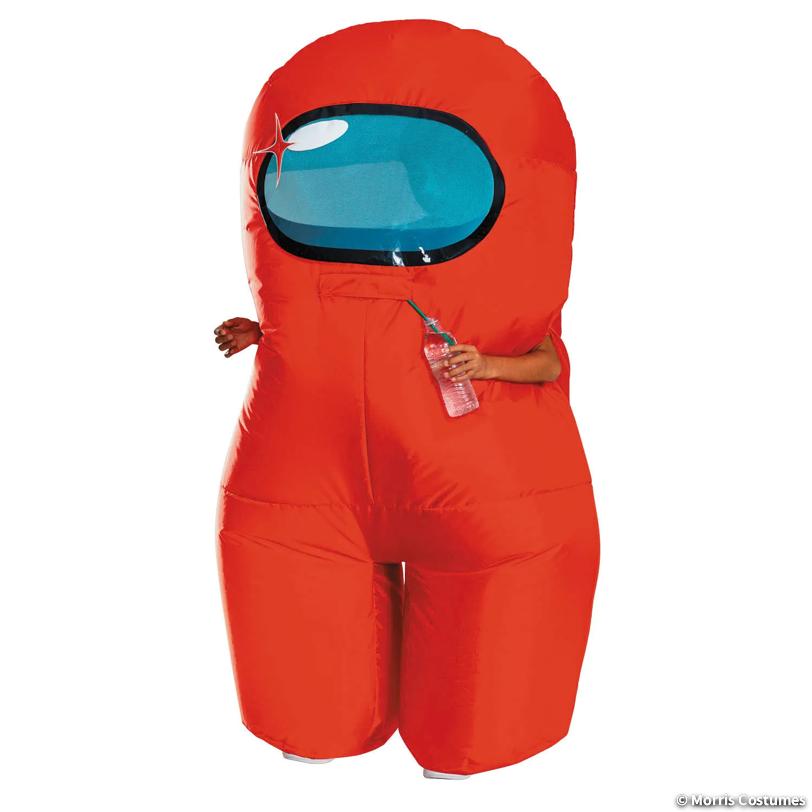 Kids Inflatable Among Us™ Red Imposter Costume - One Size