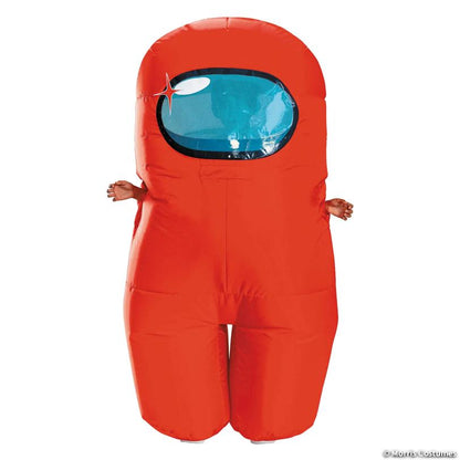 Kids Inflatable Among Us™ Red Imposter Costume - One Size