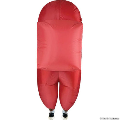 Teen Red Inflatable Crewmate Killer  Costume