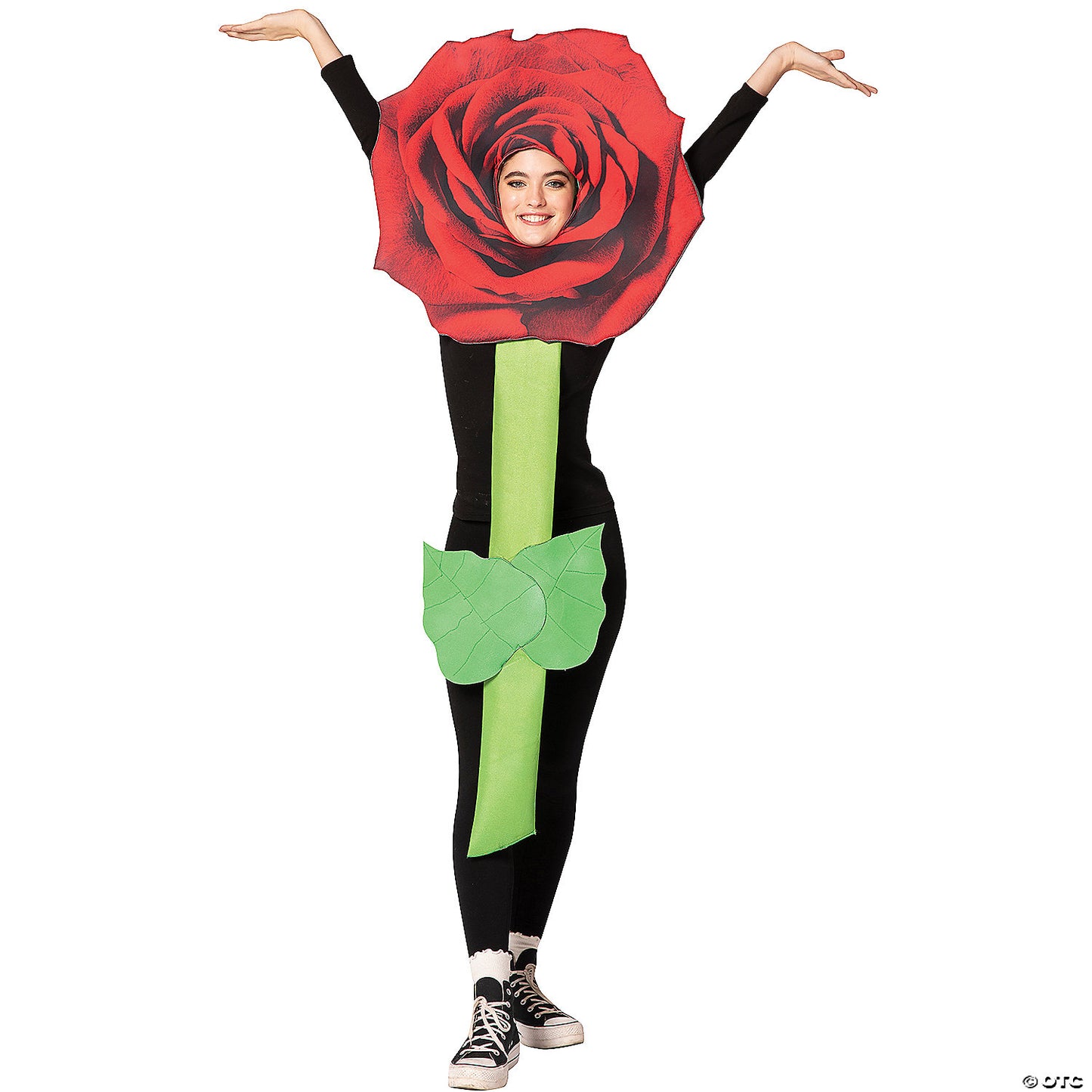 Adults Red Rose Flower Costume