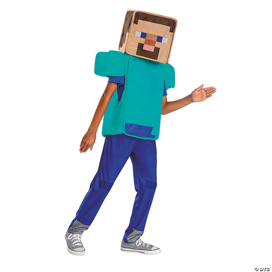 Kids Classic Minecraft™ Steve Pop-Out Costume - Medium 7-8