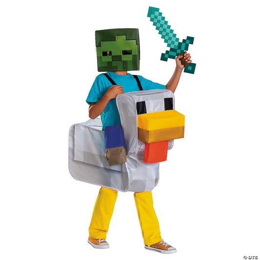 Kids Minecraft™ Chicken Jockey Ride-On Pop-Out Costume — view 2
