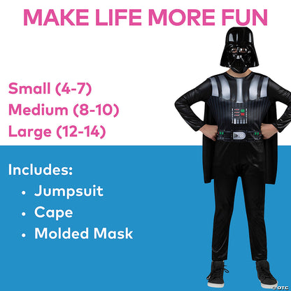 Kids Value Star Wars Darth Vader Costume - Small 4-7