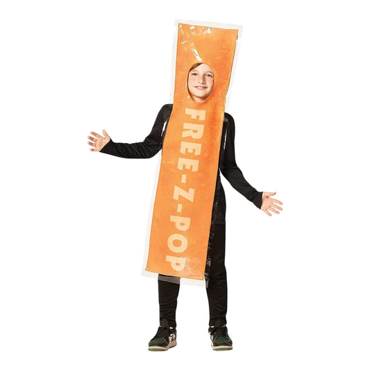 Kids Orange Free-Z-Pop Ice Costume - Medium 7-10