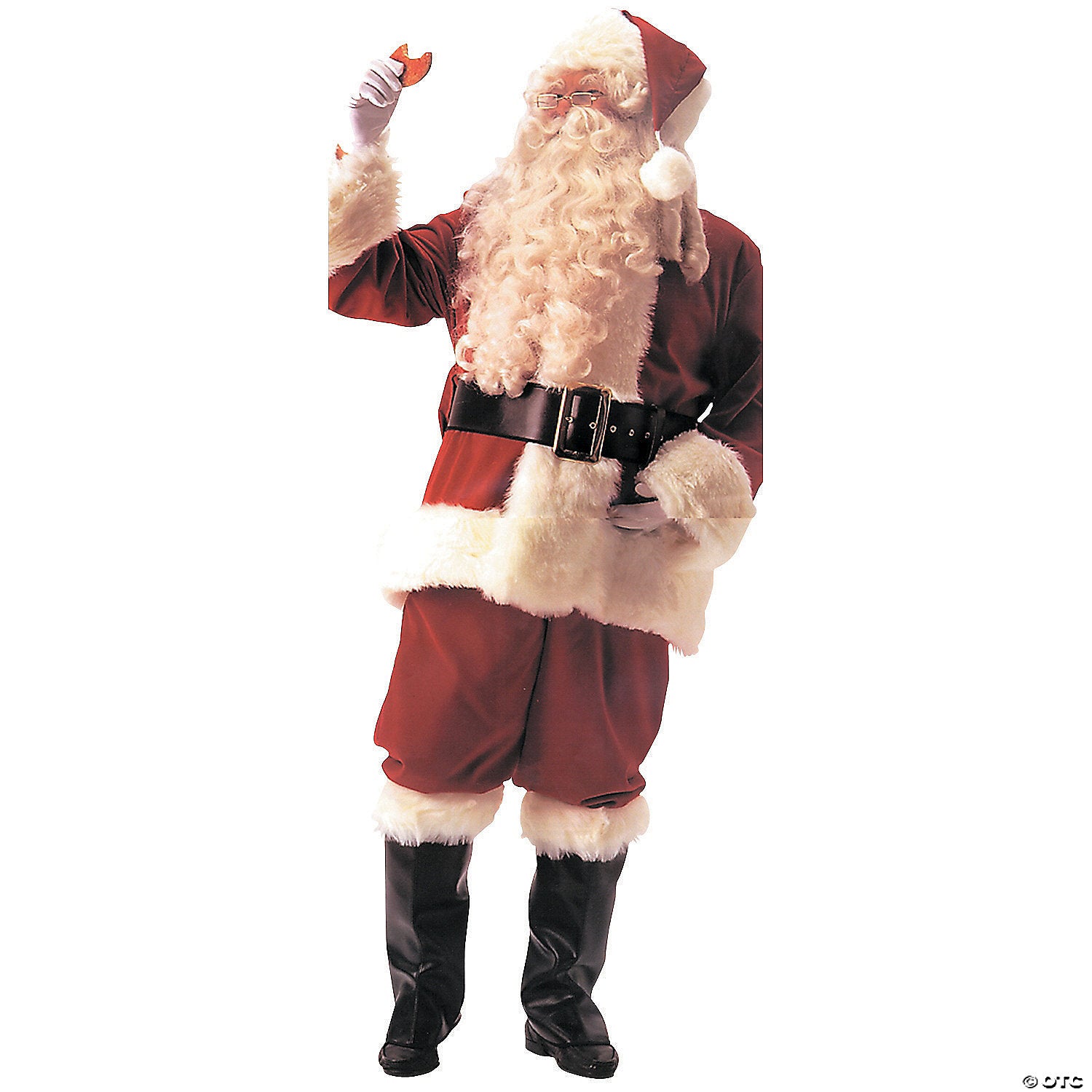 Men's Deluxe Velvet Santa Suit Costume - Large