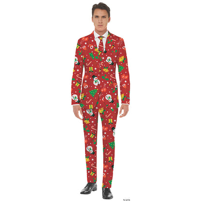 Men's Red Icon Christmas Suit
