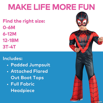 Toddler Spider-Man: Into the Spider-Verse Miles Morales Costume-3T-4T