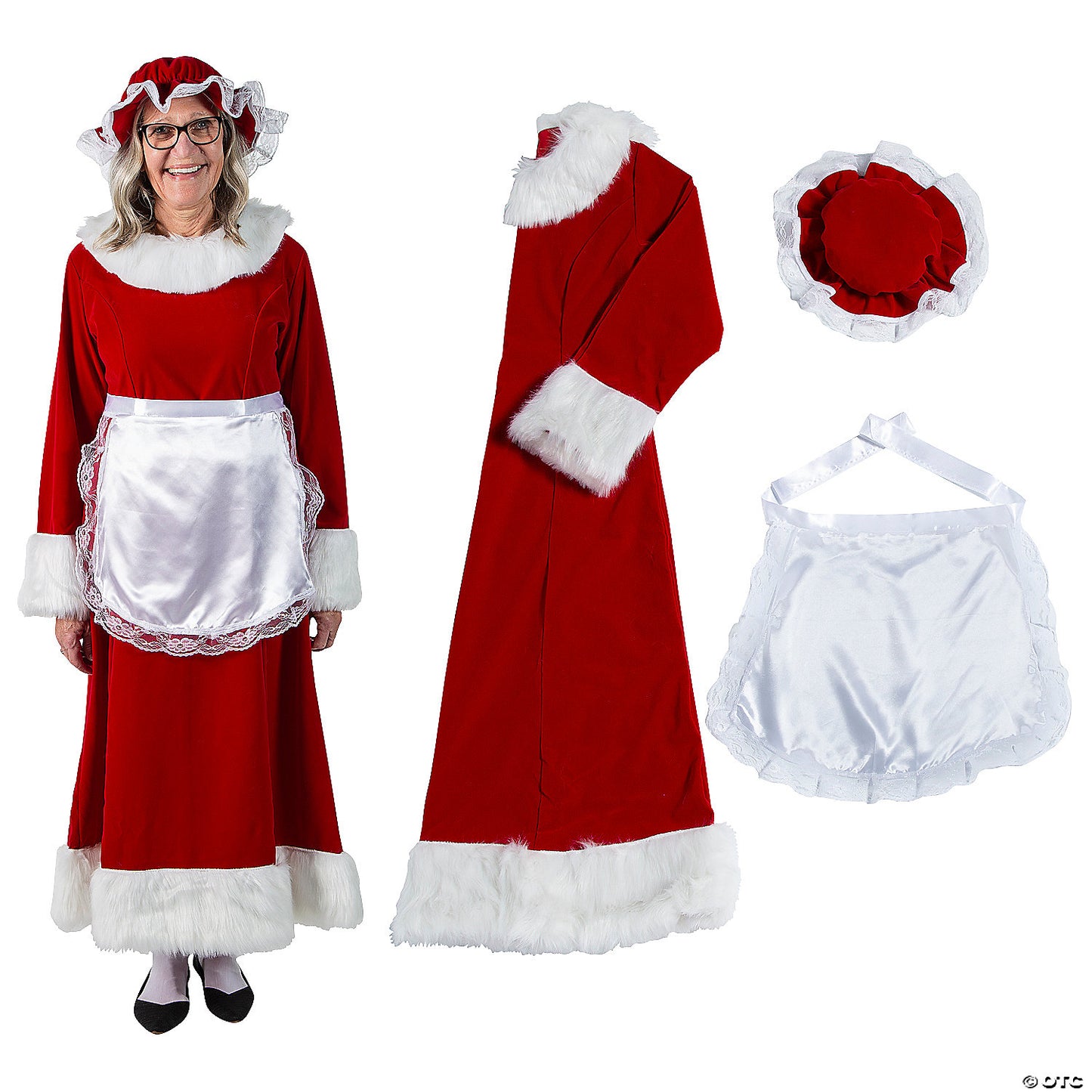 Women's Regal Red Velvet Mrs. Claus Costume - Large 12-14